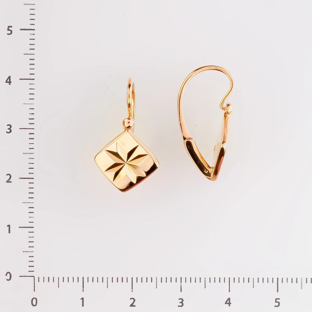 Серьги из красного золота 583 пробы