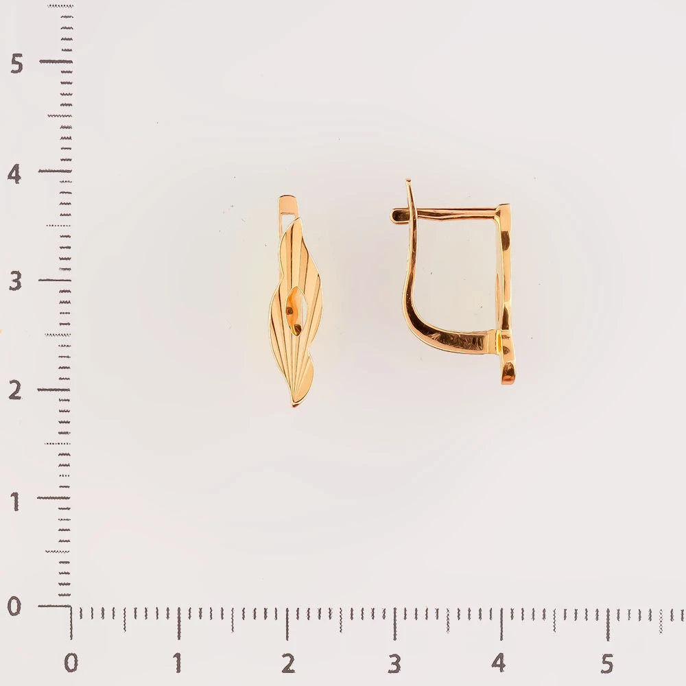 Серьги из красного золота 585 пробы