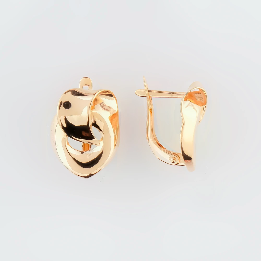 Серьги из красного золота 585 пробы