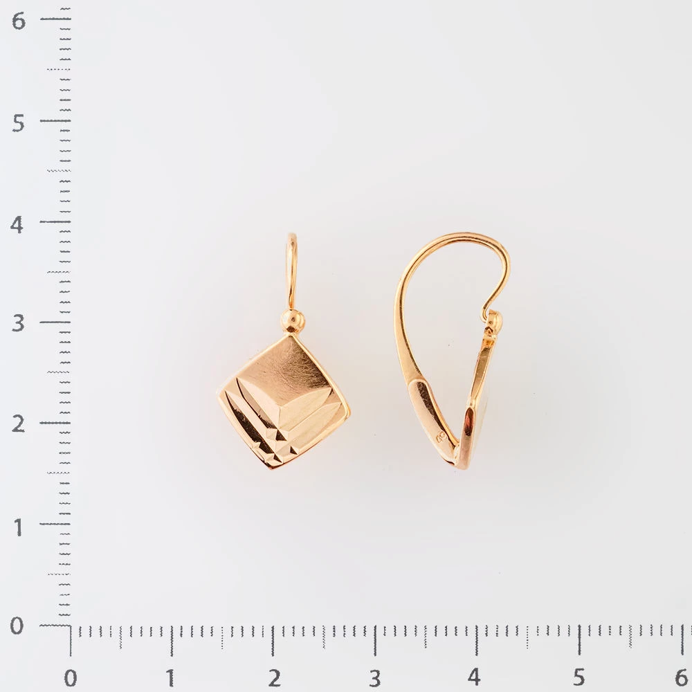 Серьги из красного золота 583 пробы