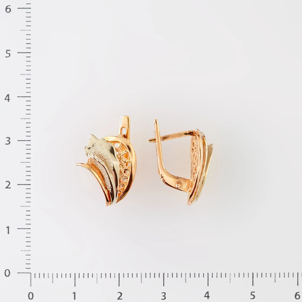 Серьги из красного золота 585 пробы