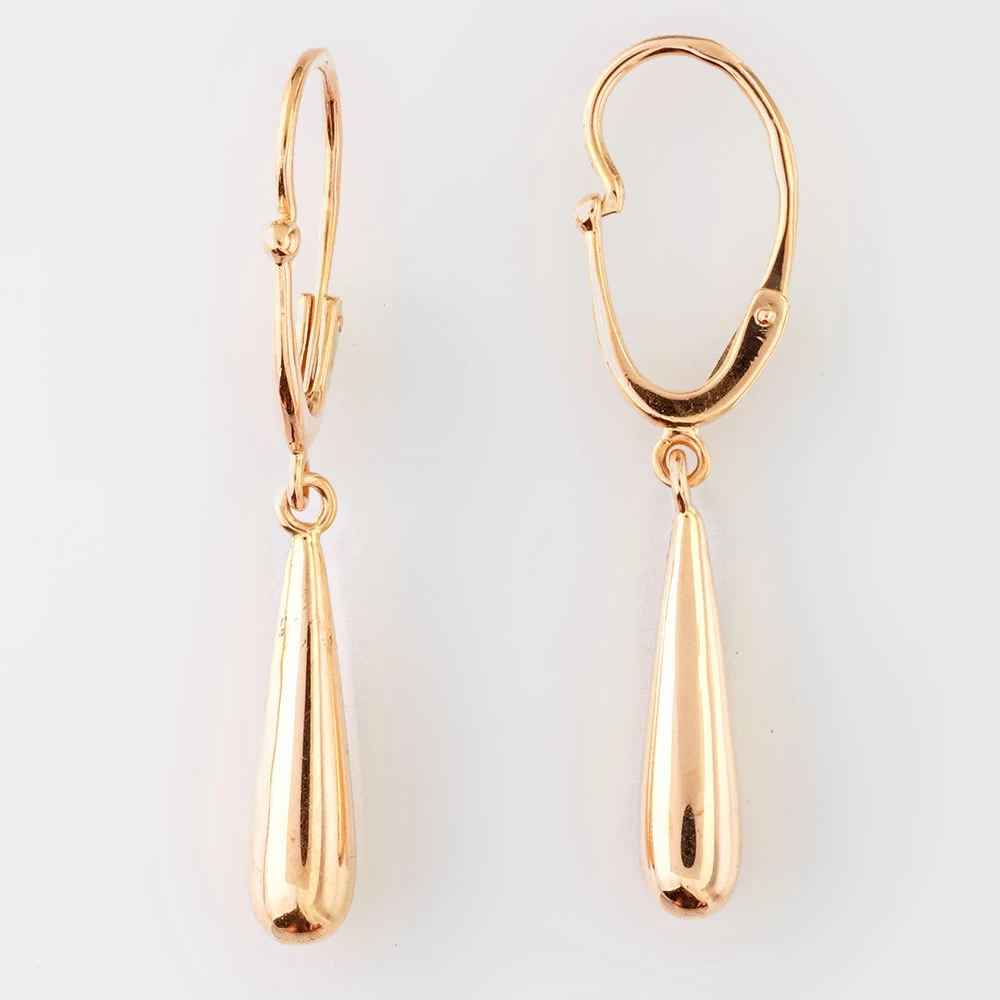 Серьги из красного золота 585 пробы
