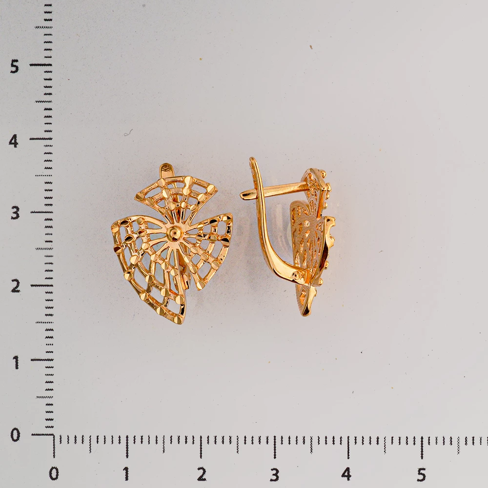 Серьги из красного золота 585 пробы