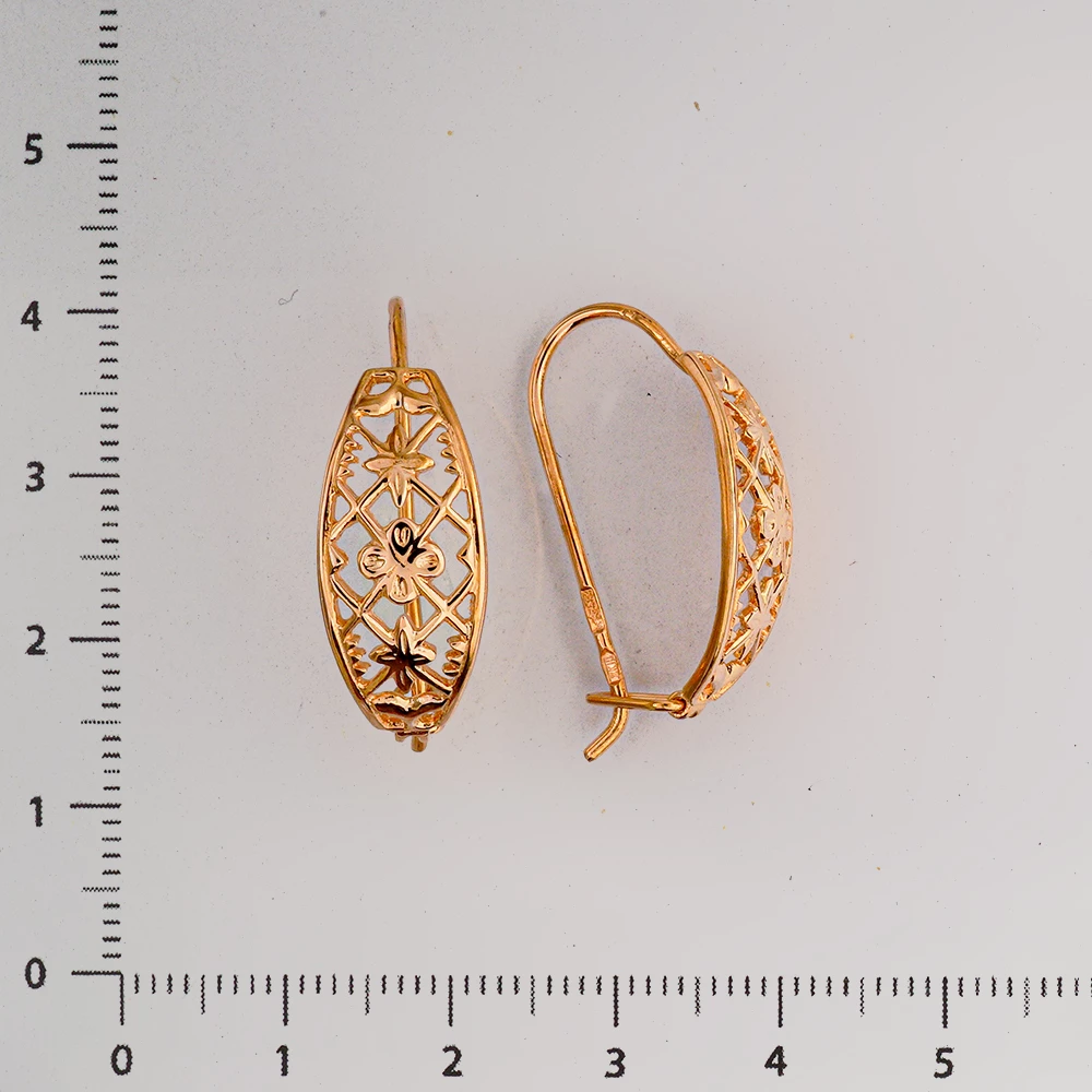 Серьги из красного золота 583 пробы