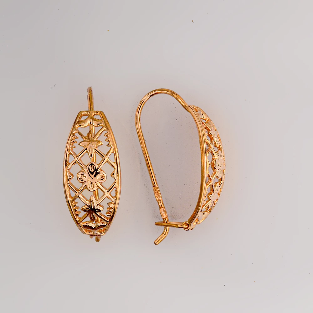 Серьги из красного золота 583 пробы