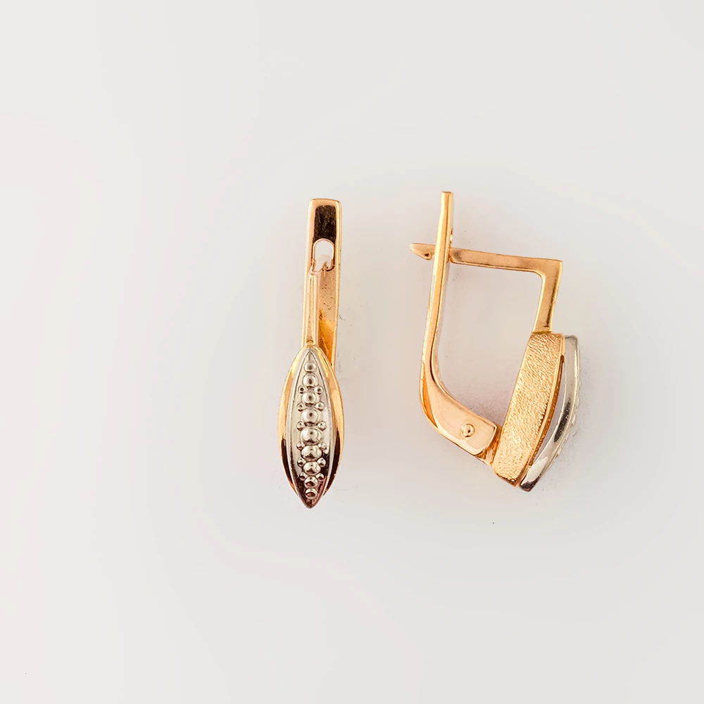 Серьги из красного золота 585 пробы