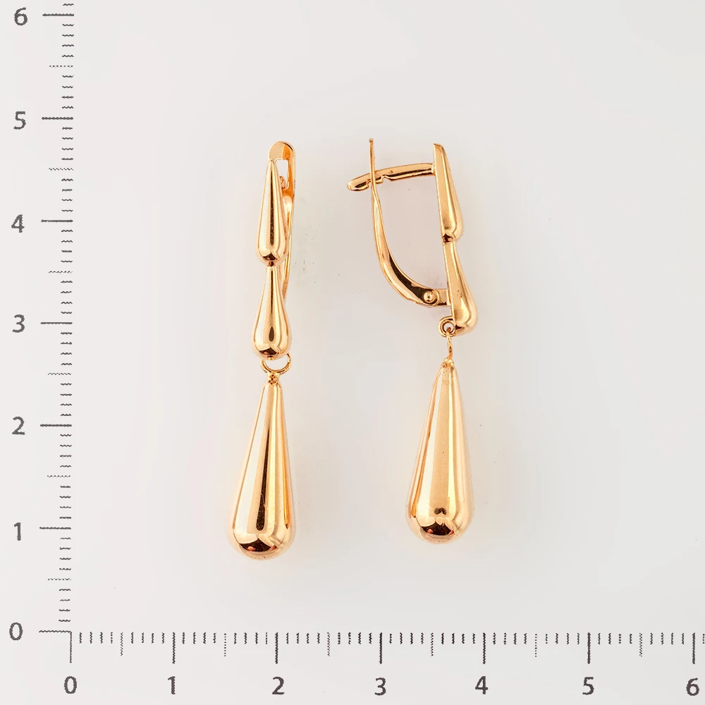 Серьги из красного золота 585 пробы