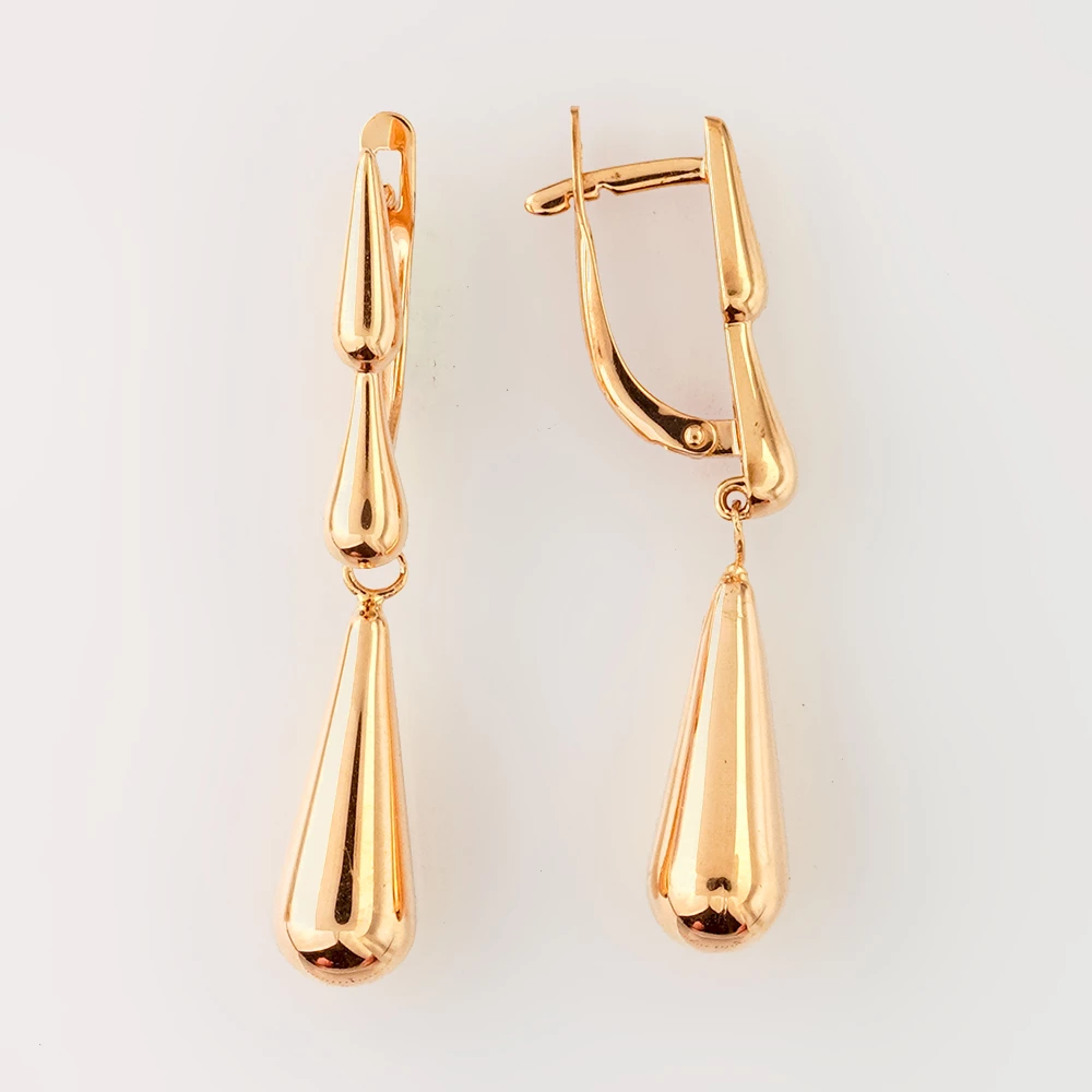 Серьги из красного золота 585 пробы