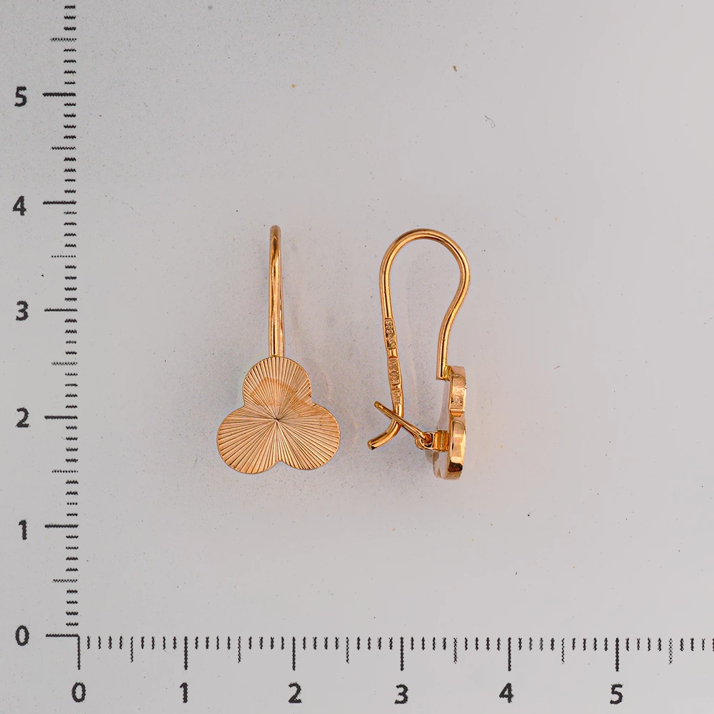 Серьги из красного золота 585 пробы