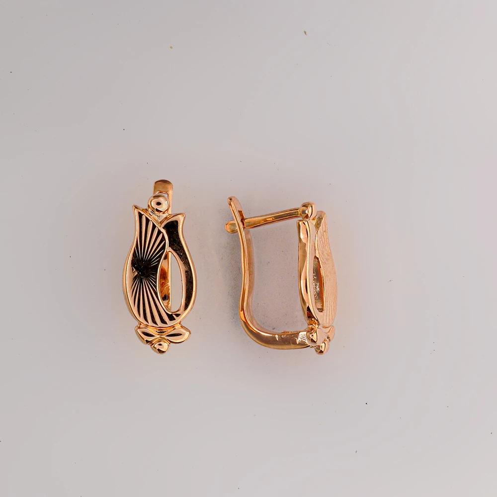 Серьги из красного золота 585 пробы