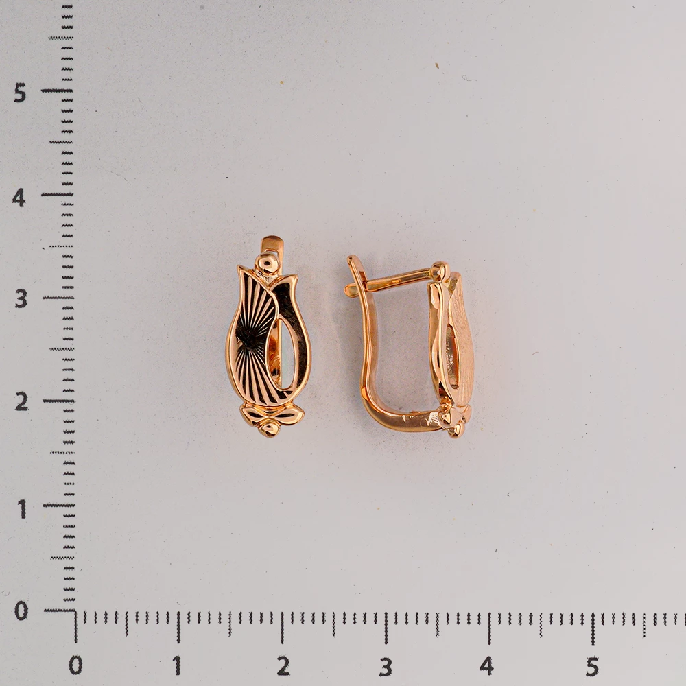 Серьги из красного золота 585 пробы