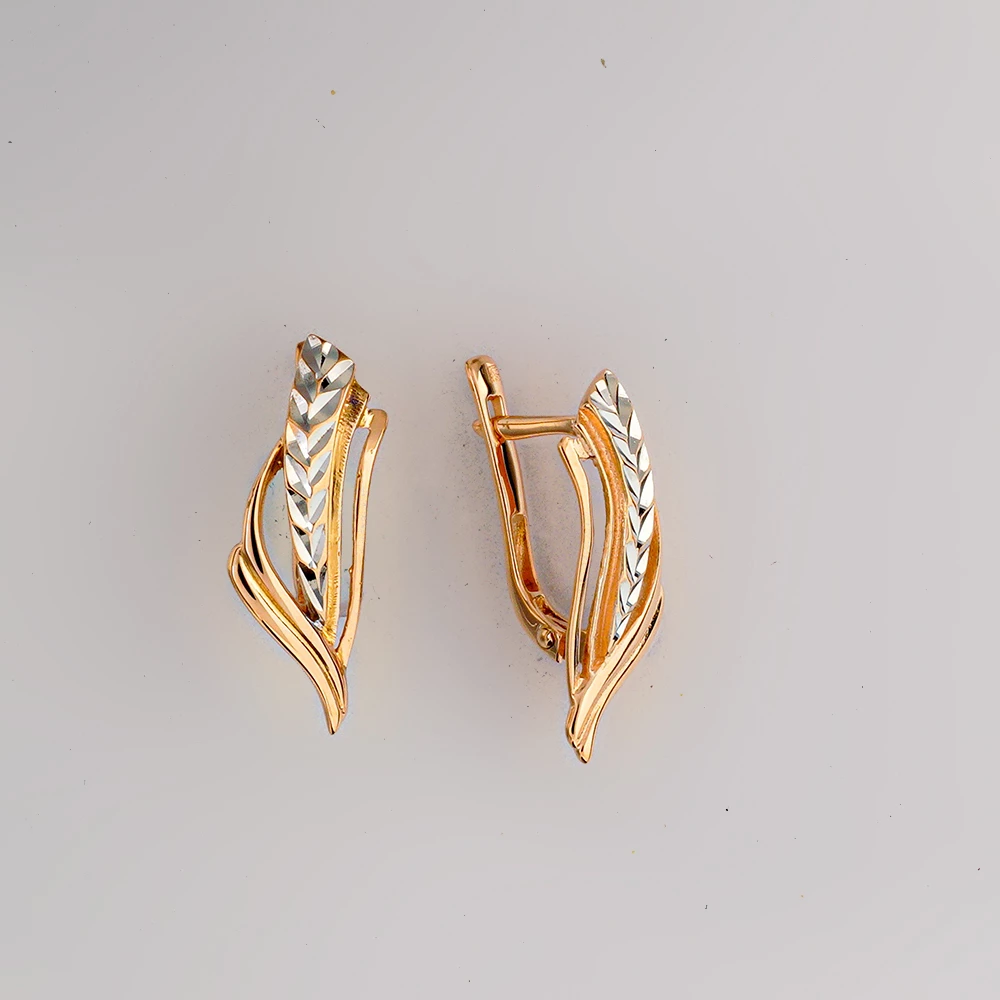 Серьги из красного золота 585 пробы