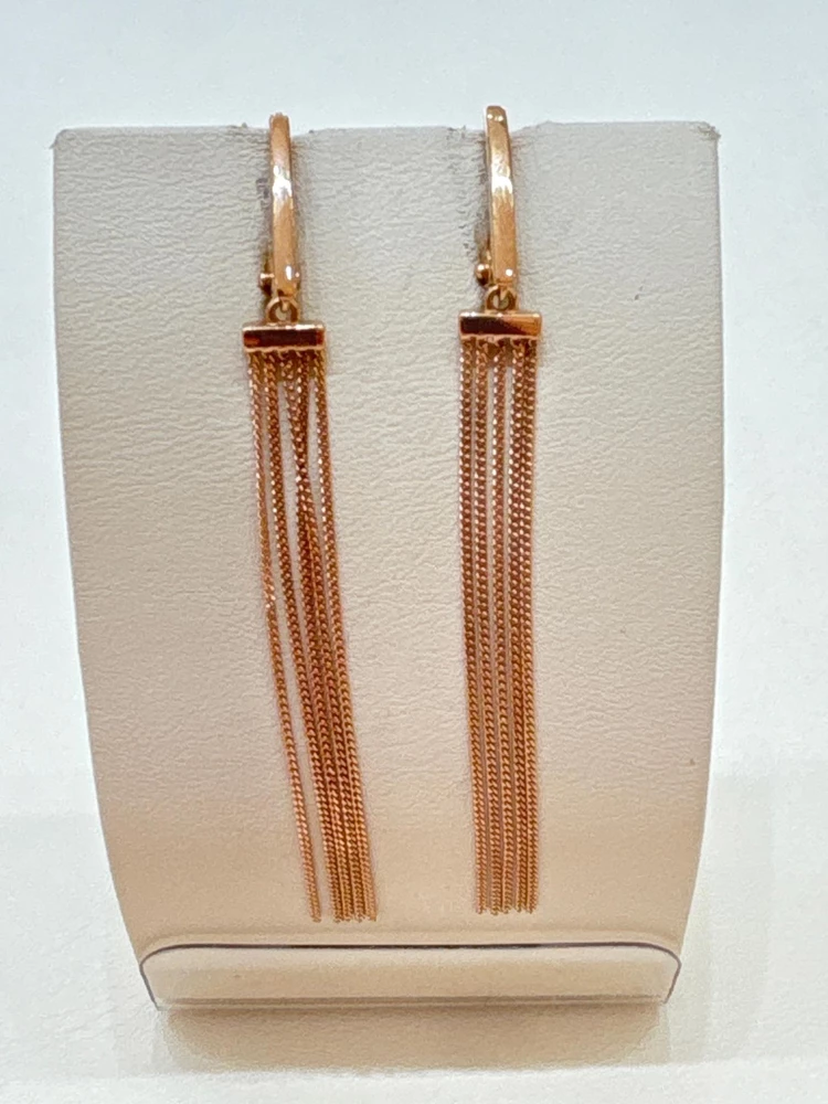 Серьги из красного золота 585 пробы