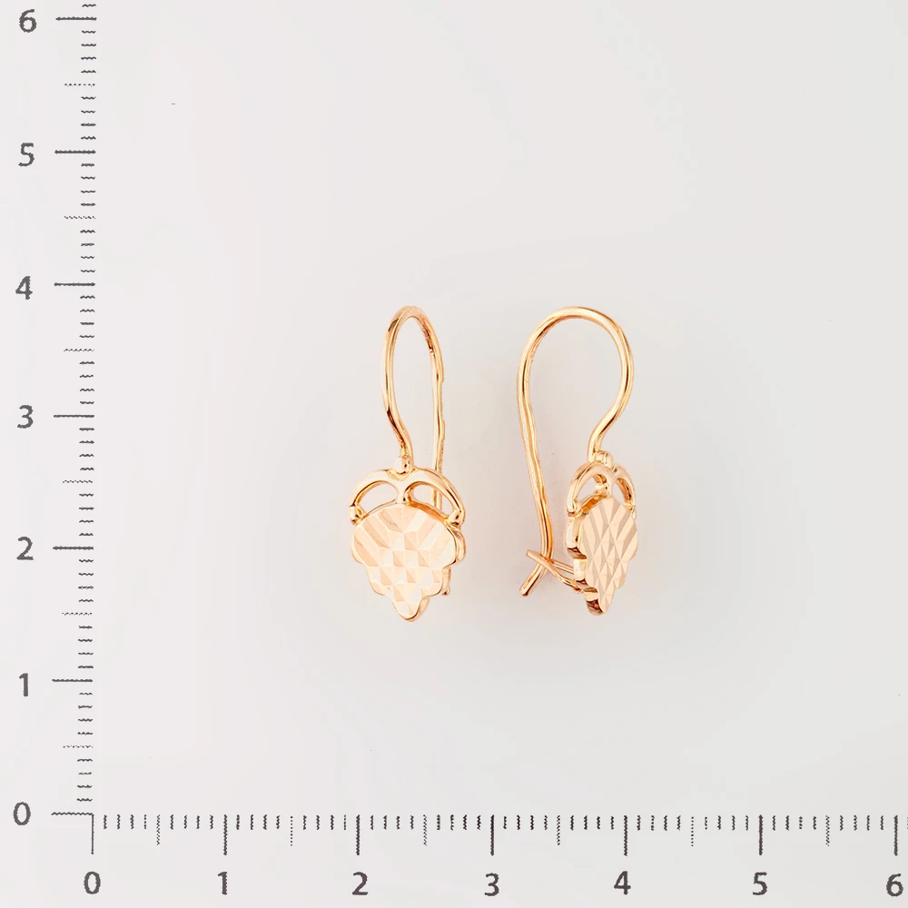 Серьги из красного золота 585 пробы