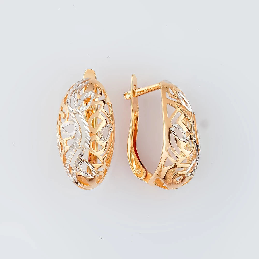 Серьги из красного золота 585 пробы