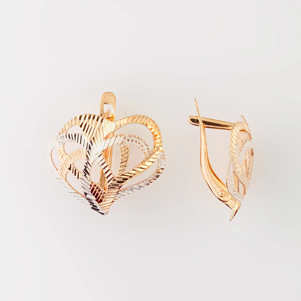 Серьги из красного золота 585 пробы