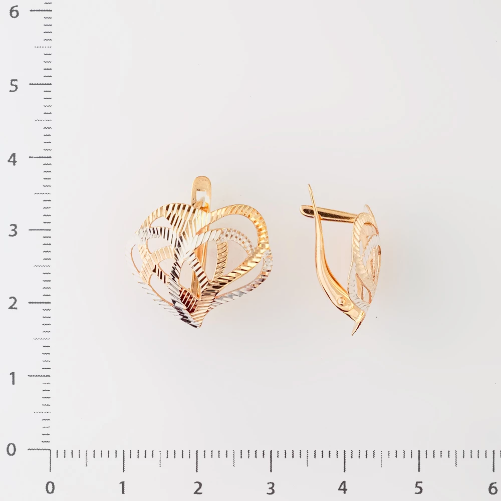 Серьги из красного золота 585 пробы