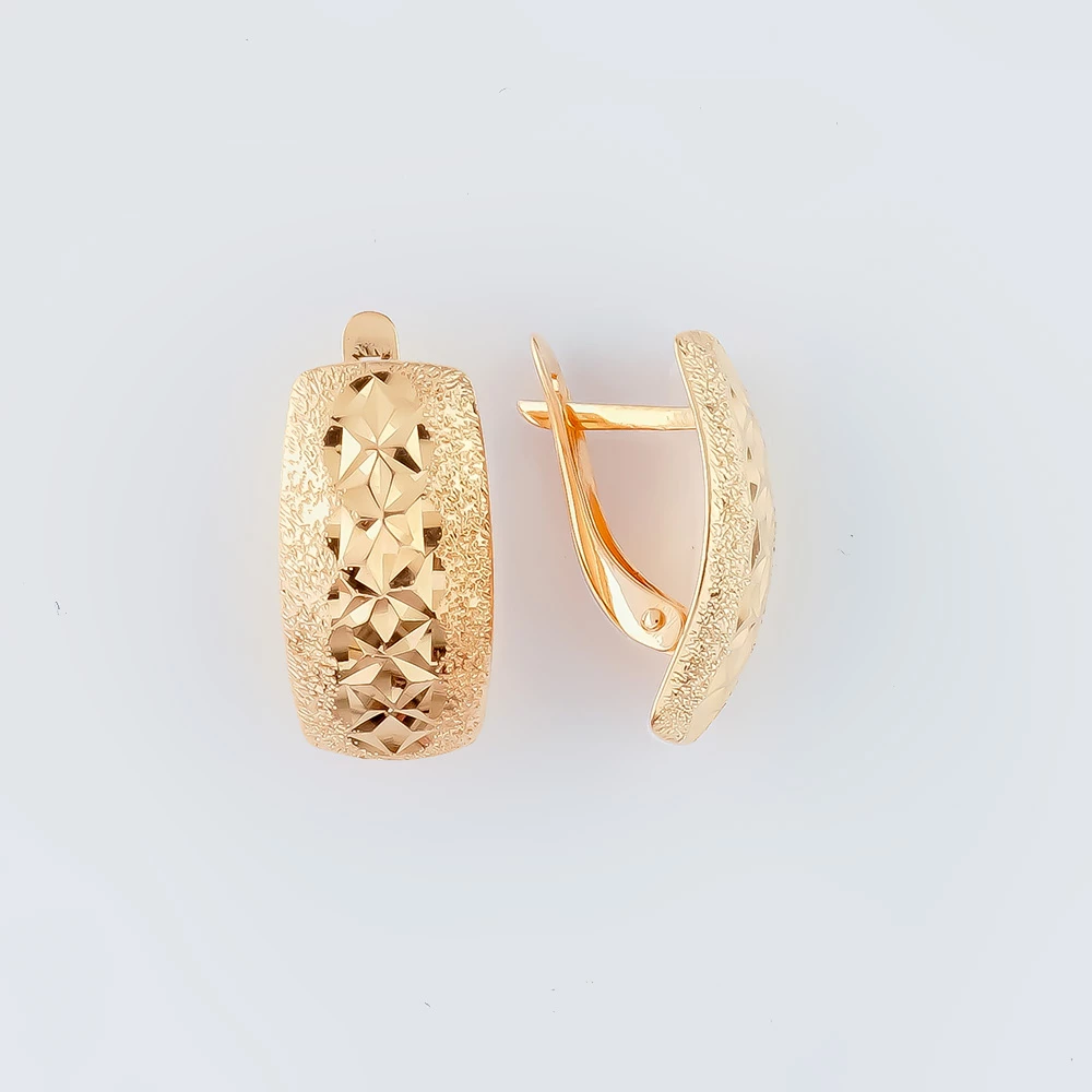 Серьги из красного золота 585 пробы