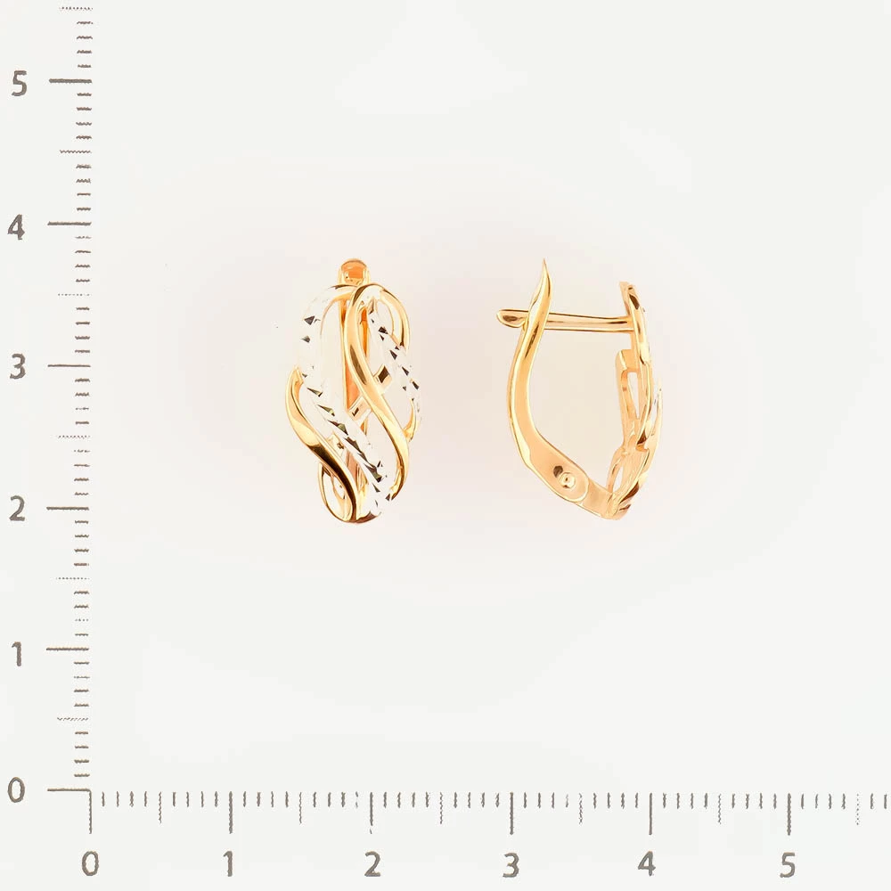 Серьги из красного золота 585 пробы