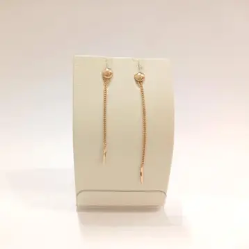 Серьги-продевки из красного золота 585 пробы