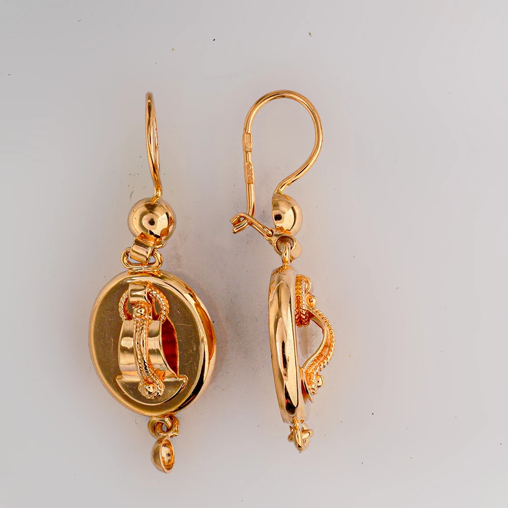 Серьги из красного золота 585 пробы