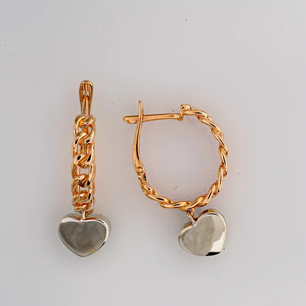 Серьги из красного золота 585 пробы