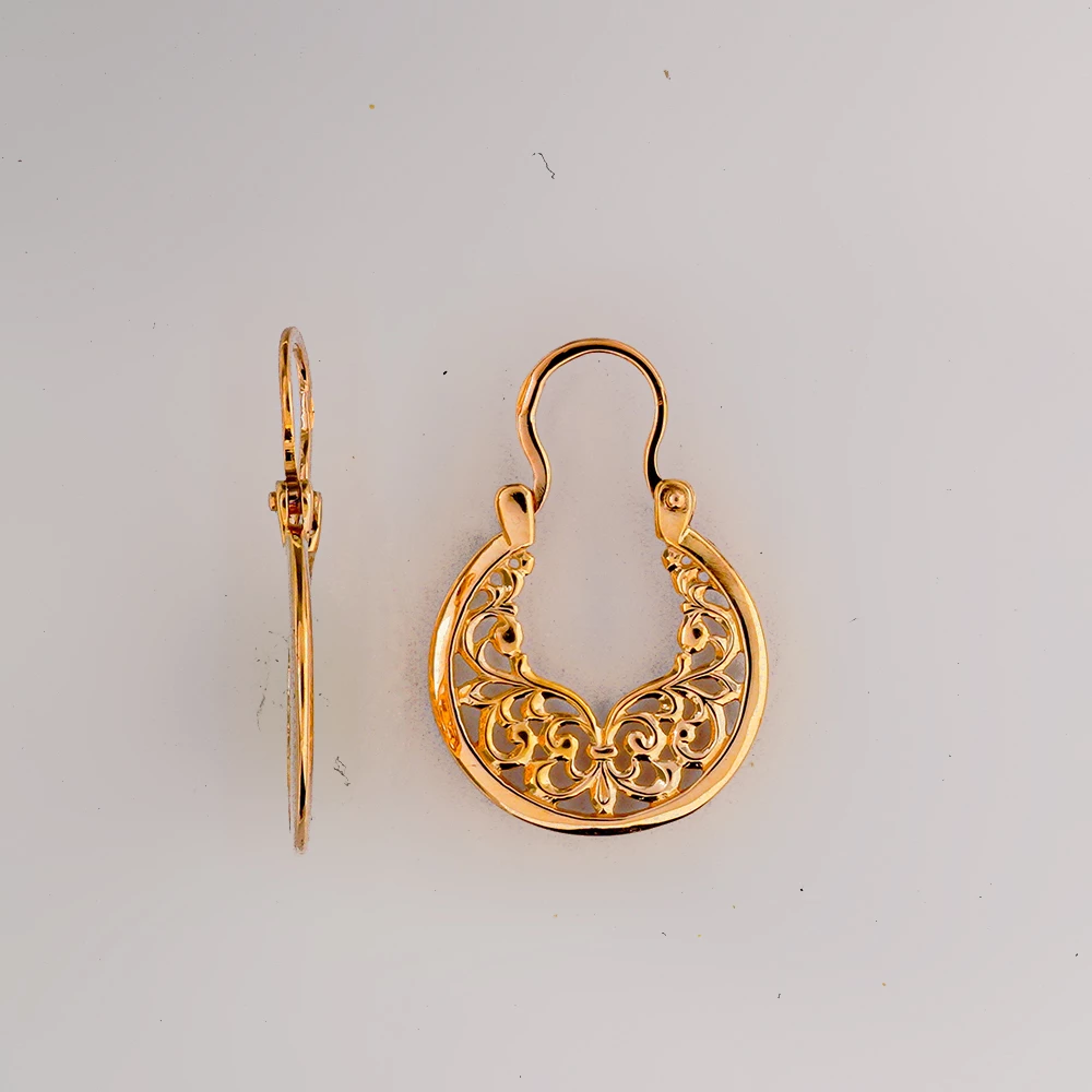 Серьги из красного золота 585 пробы
