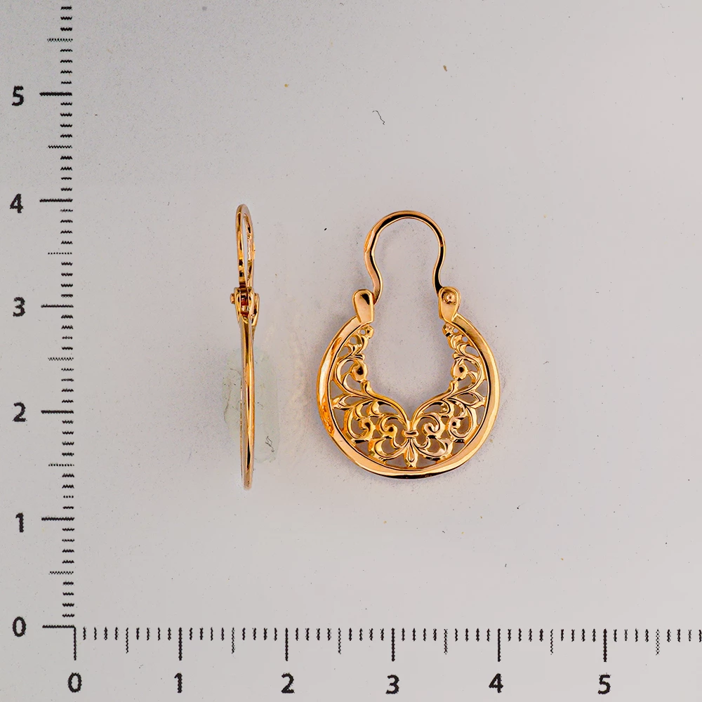 Серьги из красного золота 585 пробы