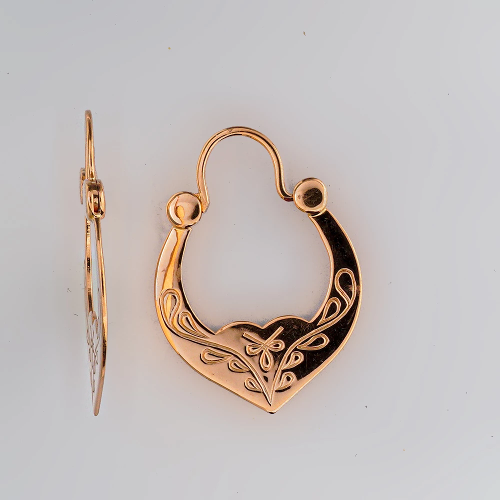 Серьги из красного золота 583 пробы