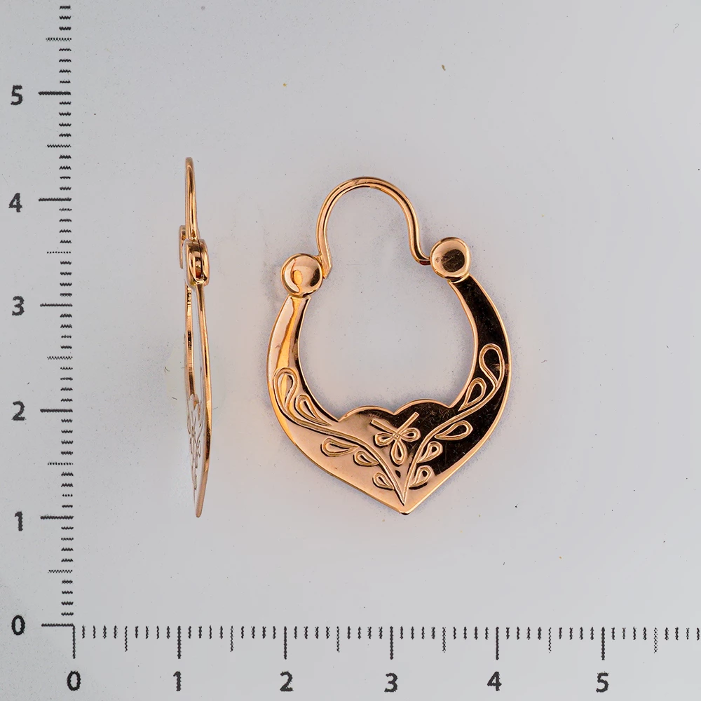 Серьги из красного золота 583 пробы