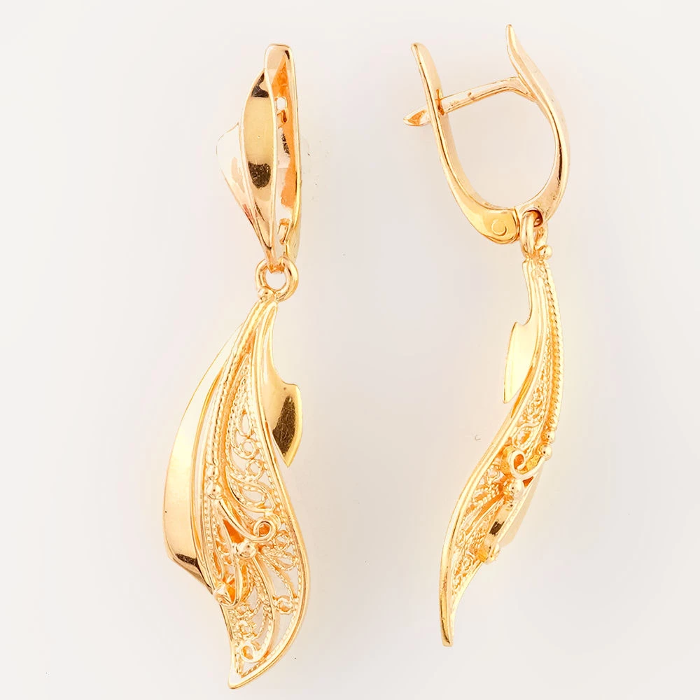 Серьги из красного золота 585 пробы