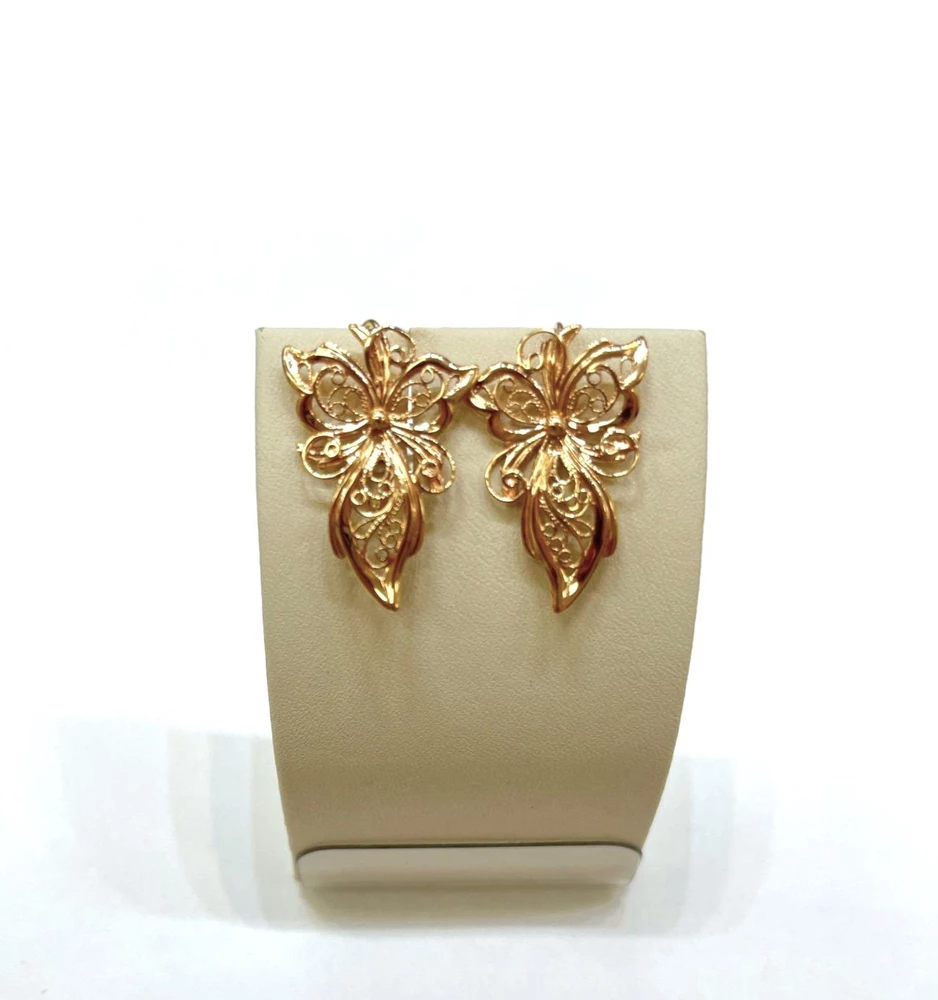 Серьги из красного золота 585 пробы
