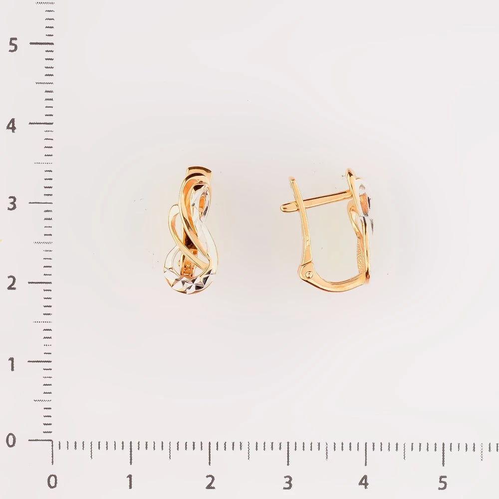 Серьги из красного золота 585 пробы