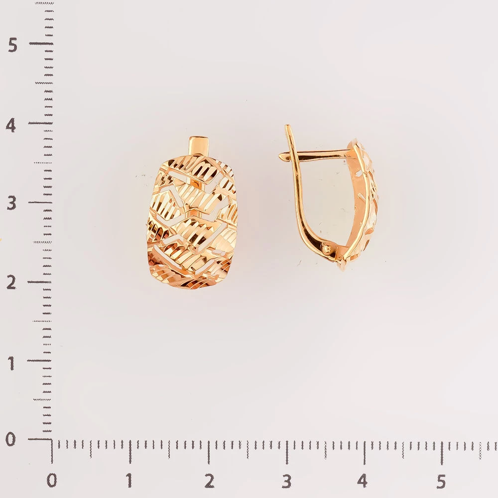 Серьги из красного золота 585 пробы