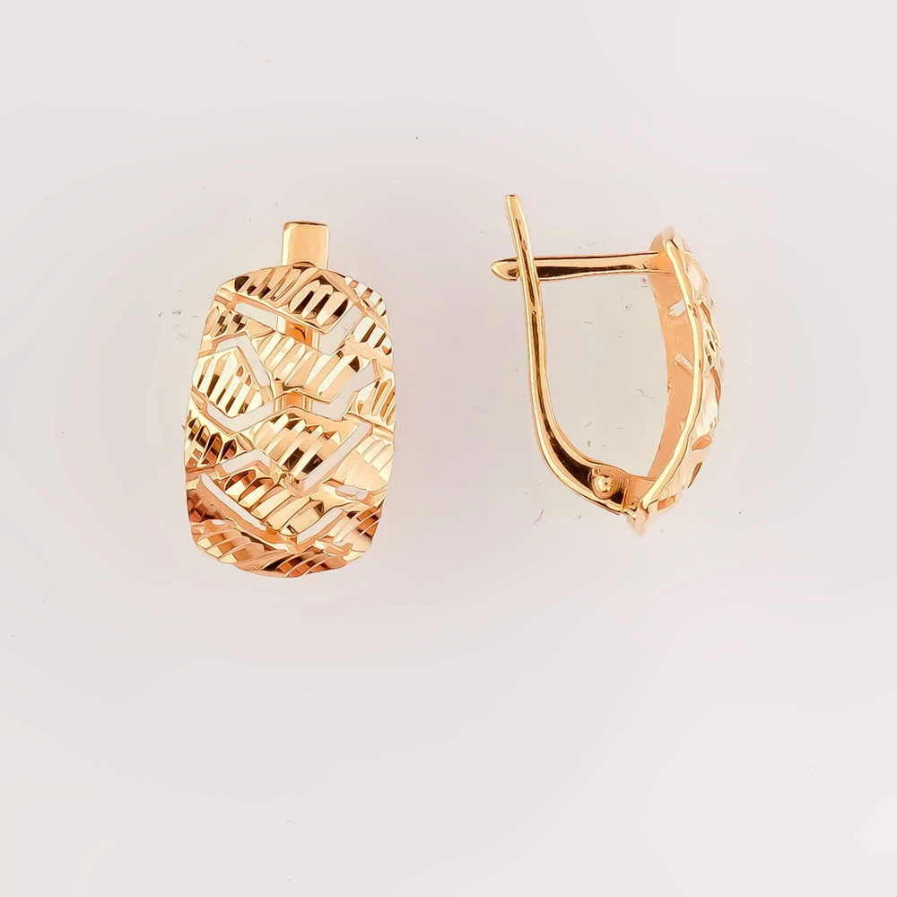 Серьги из красного золота 585 пробы