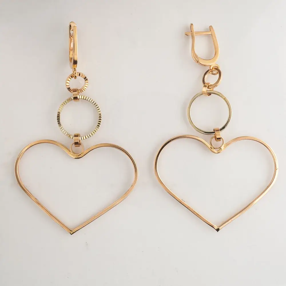 Серьги из красного золота 585 пробы