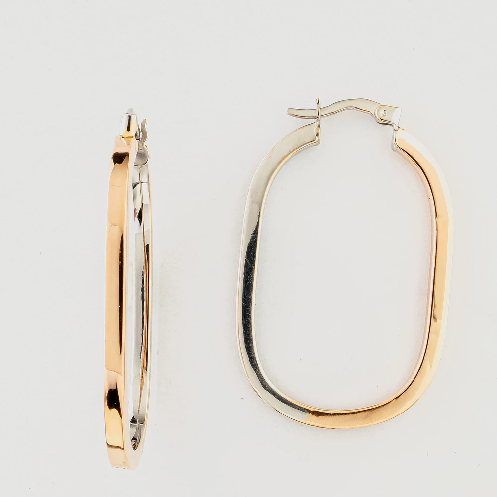 Серьги конго из красного золота 585 пробы