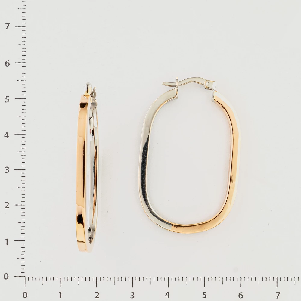 Серьги конго из красного золота 585 пробы