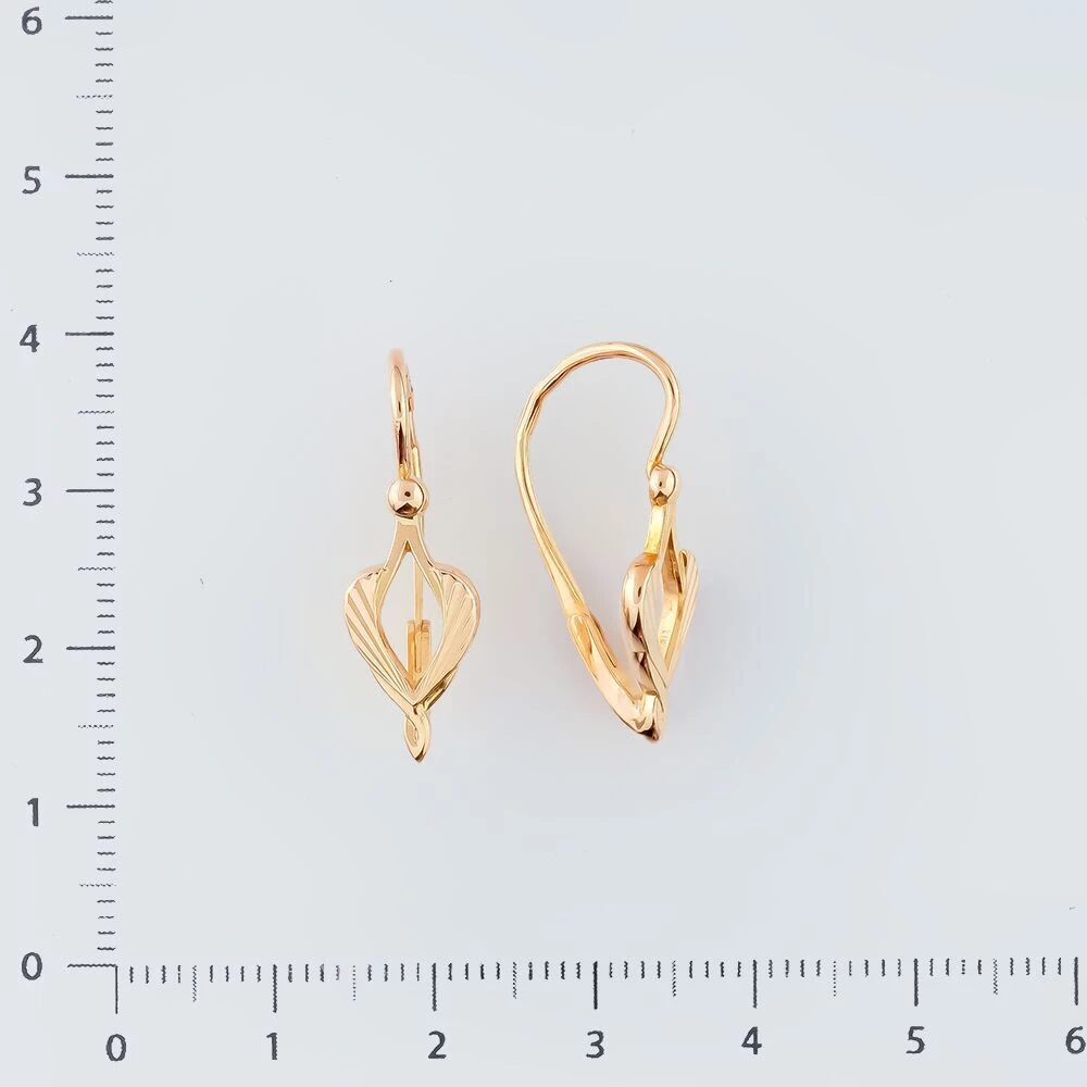 Серьги из красного золота 585 пробы
