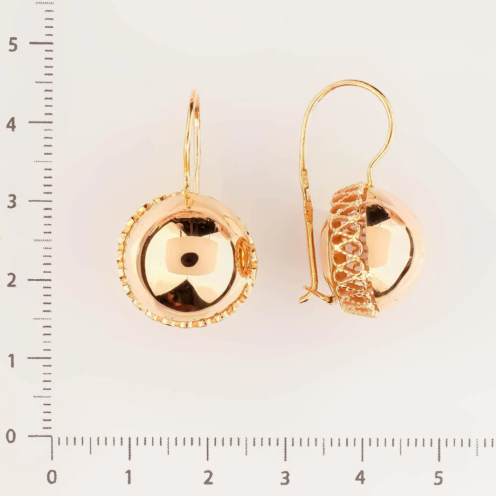 Серьги из красного золота 583 пробы