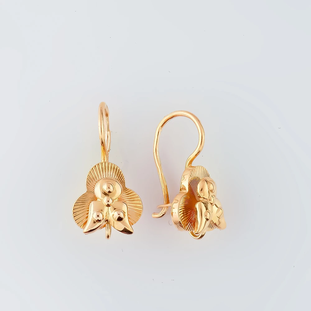 Серьги из красного золота 583 пробы