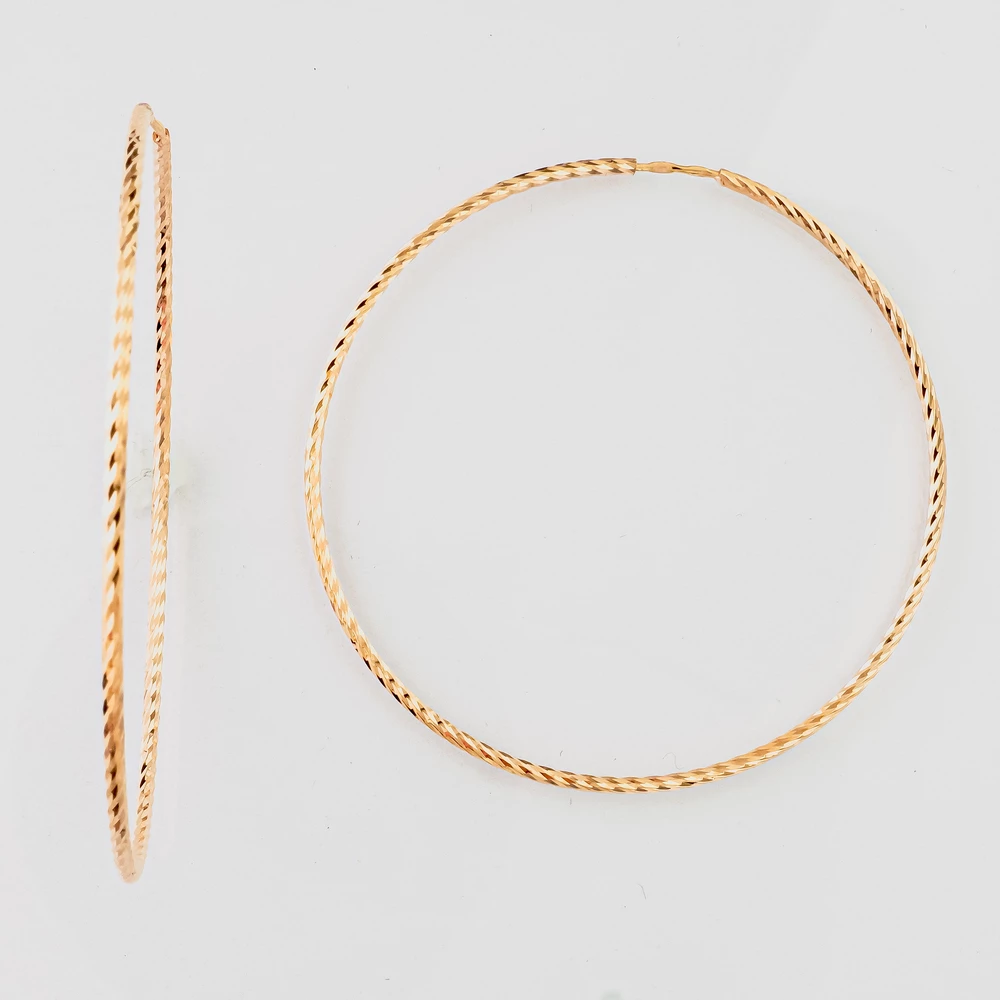 Серьги конго из красного золота 585 пробы