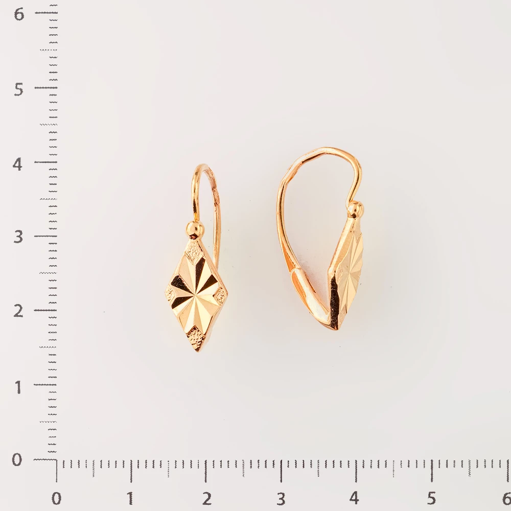 Серьги из красного золота 583 пробы