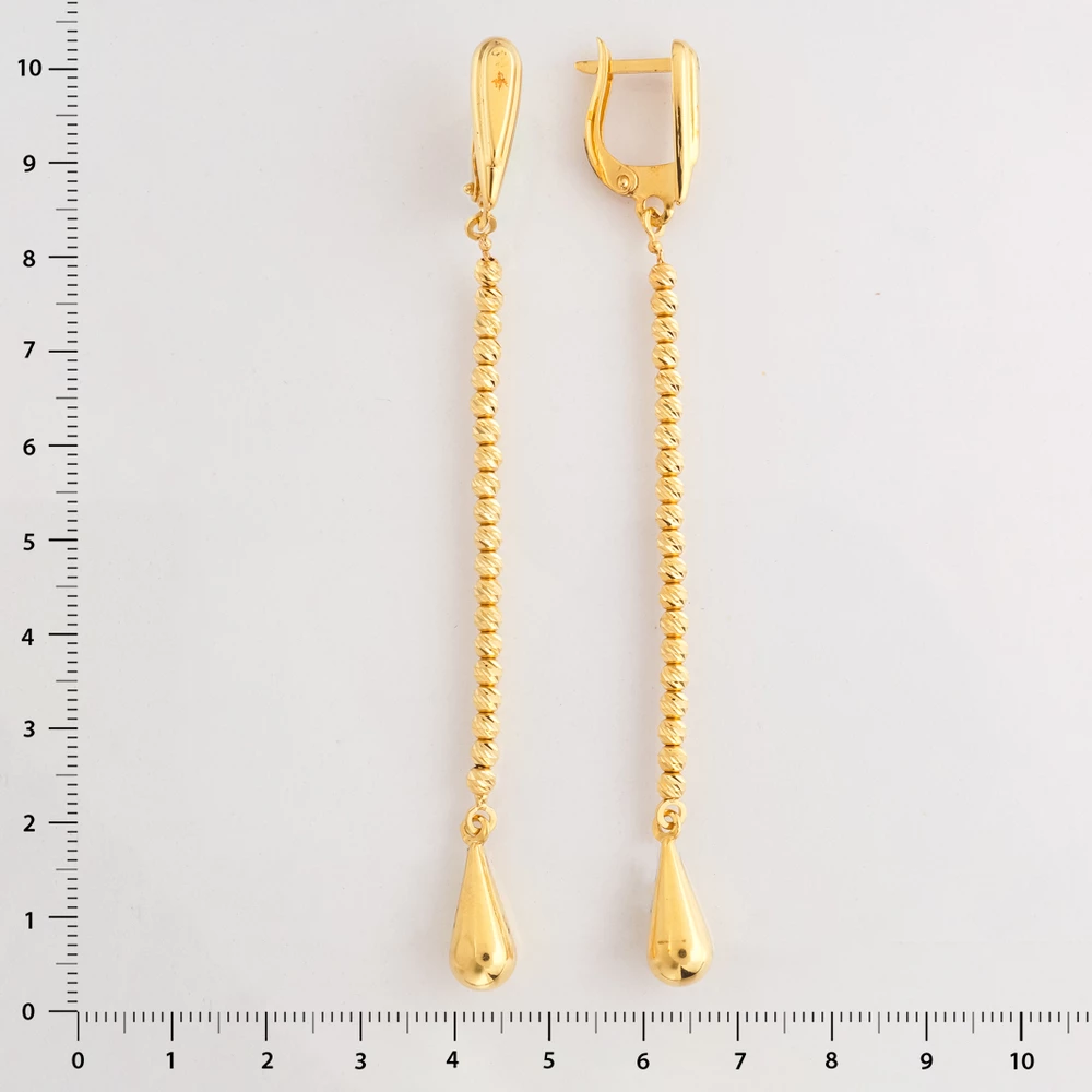 Серьги из желтого золота 585 пробы