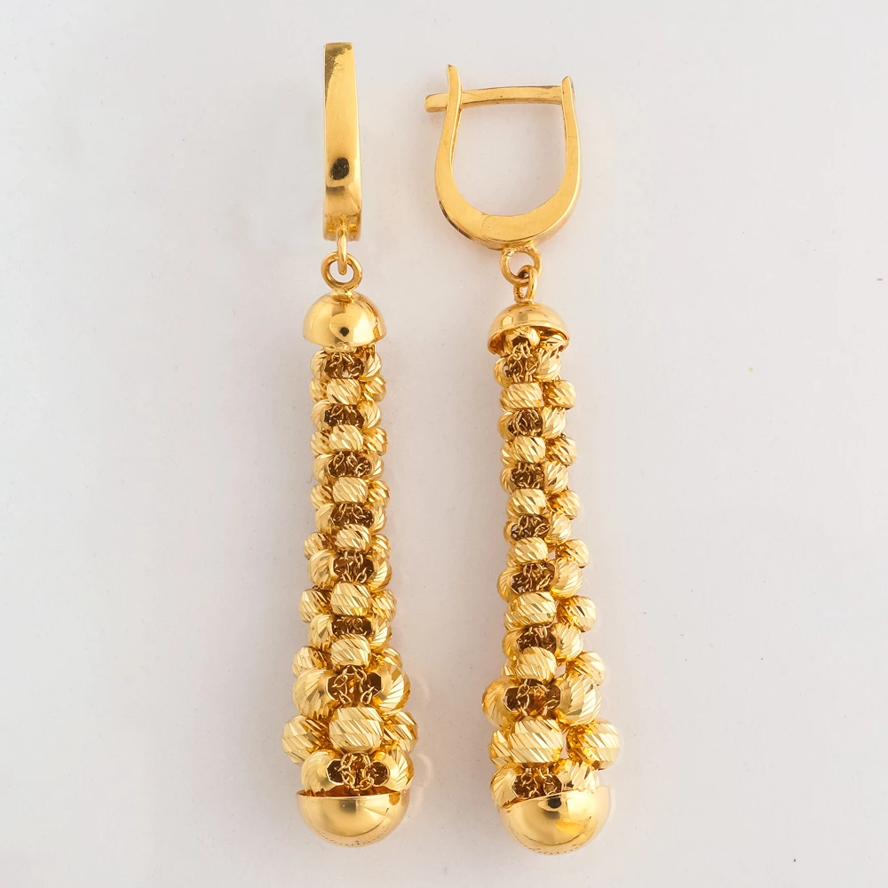 Серьги из желтого золота 585 пробы