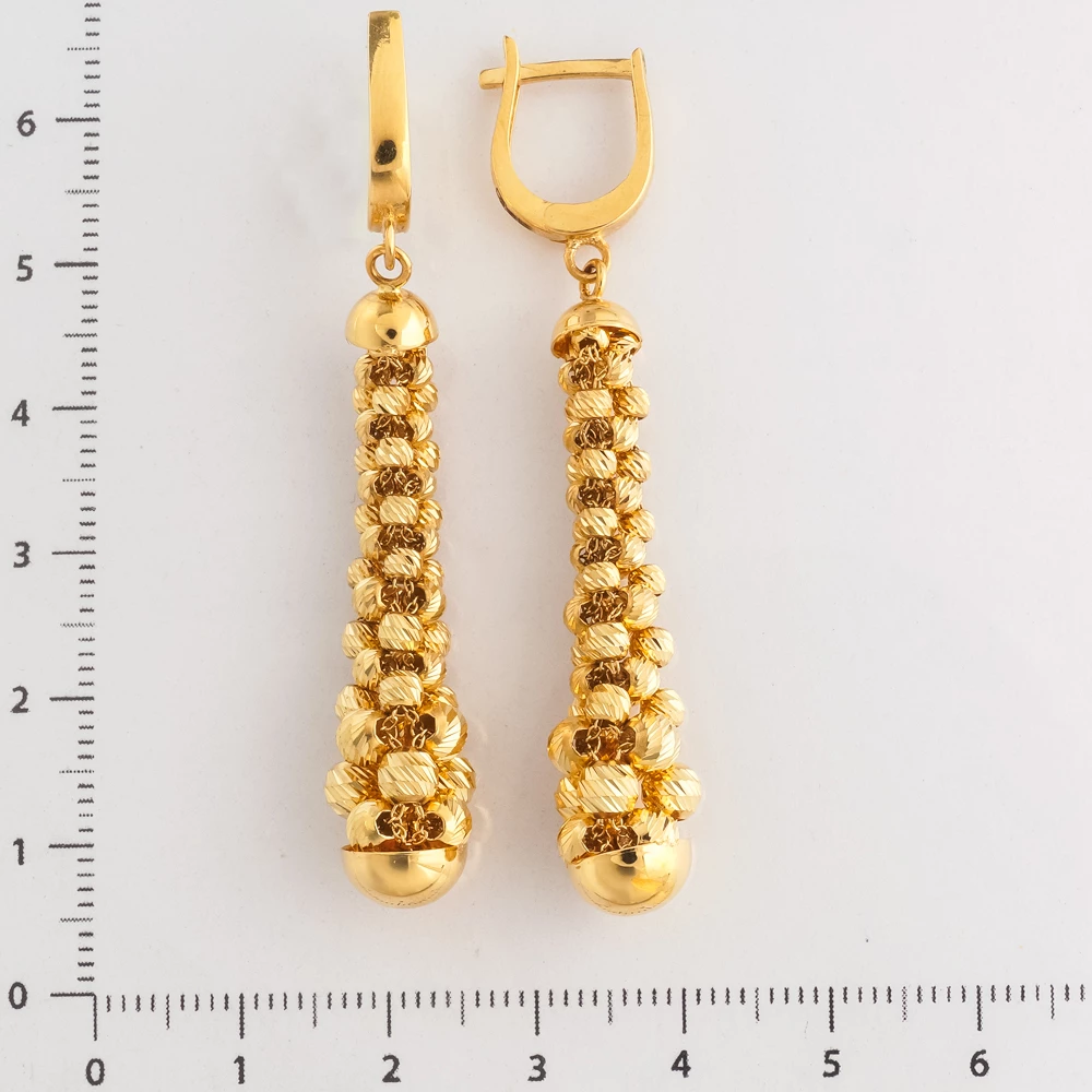 Серьги из желтого золота 585 пробы