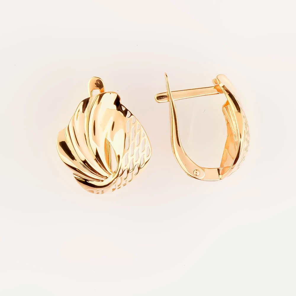 Серьги из красного золота 585 пробы