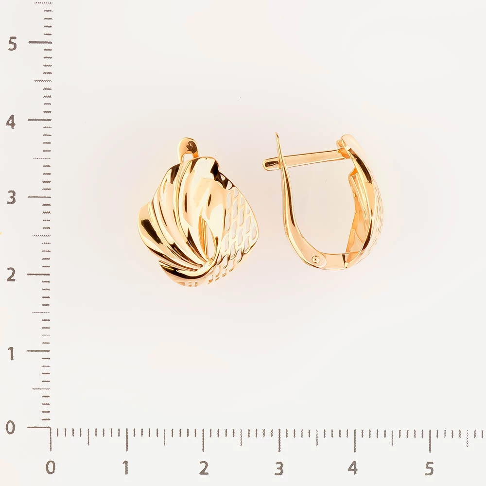 Серьги из красного золота 585 пробы