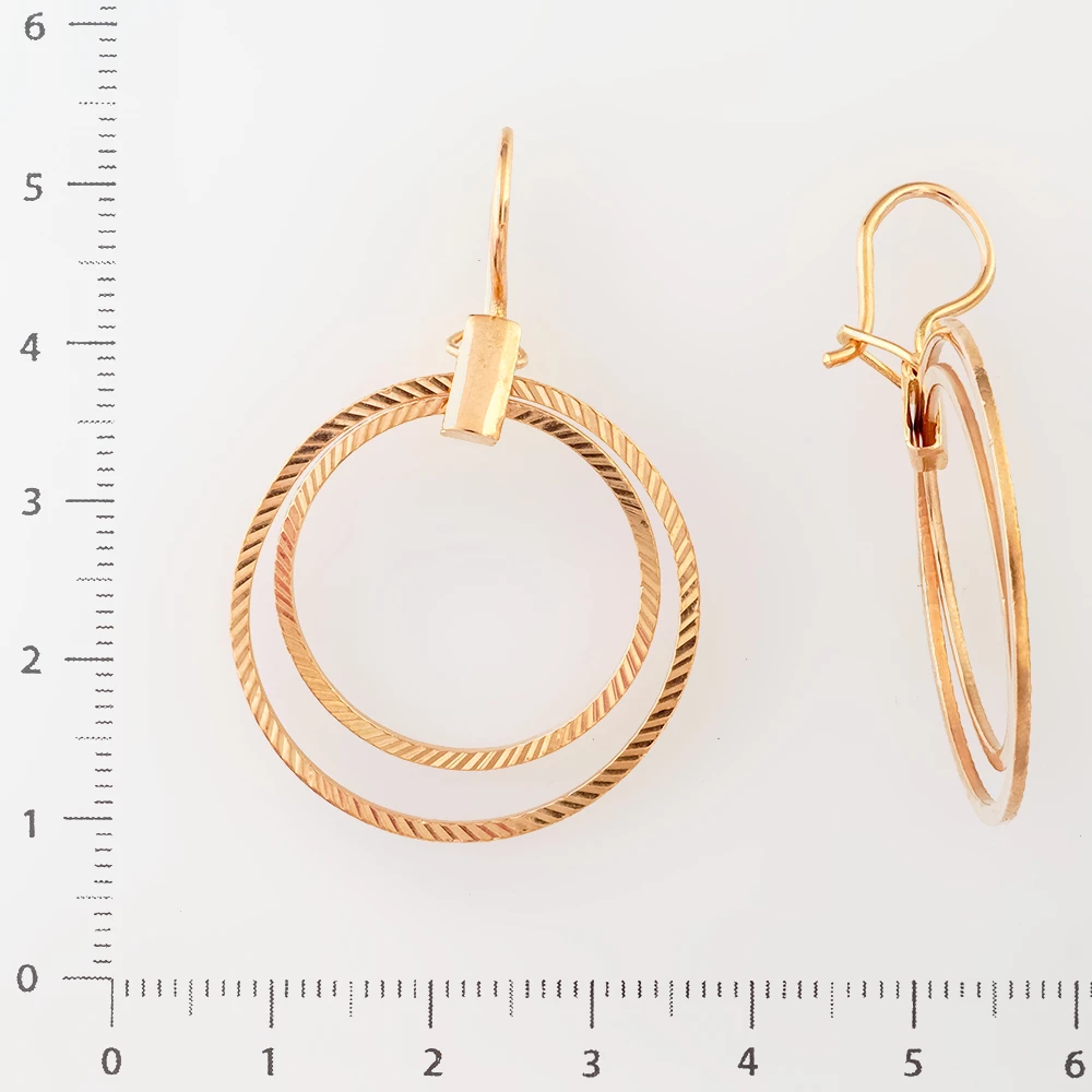 Серьги из красного золота 583 пробы