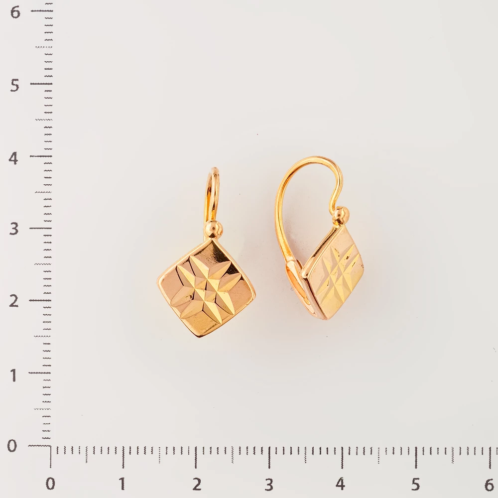 Серьги из красного золота 583 пробы